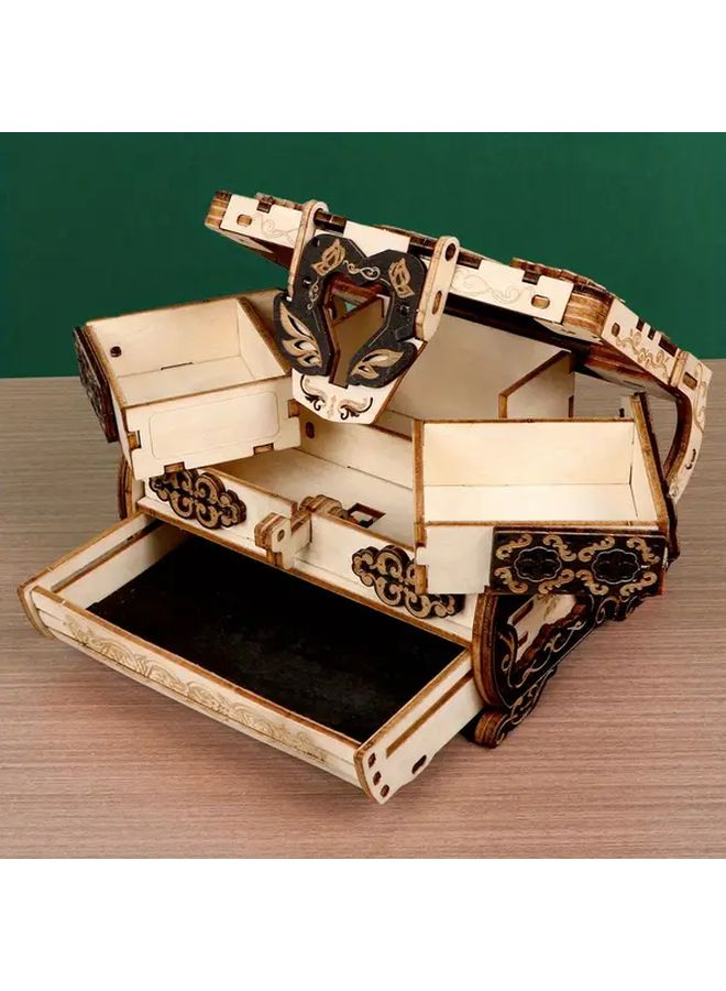 LT ZBH02 BLY 3D Wooden Puzzle Jewelry Box DIY Organizer Hidden Compartments Unique Gift - Image 2